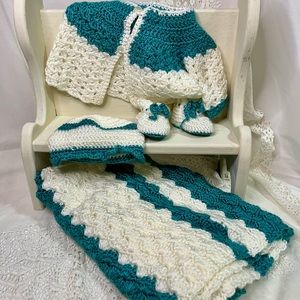 Handmade Crocheted Newborn Baby Set